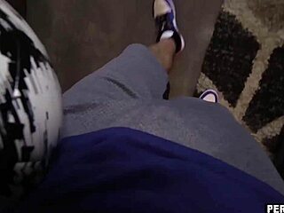stepmom krissy lynn gives tender care to stepson's aching balls