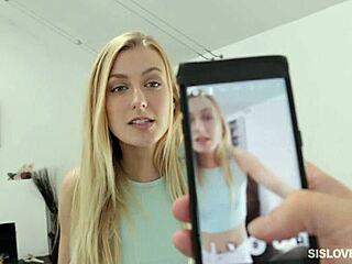 Tall Blonde's Petite Frame Gets Taken