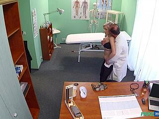 have you seen a short-haired blonde patient slammed hard by a doctor?