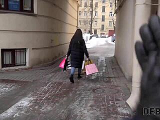 Debt collector slams Russian teen hard