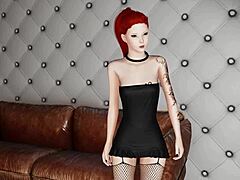 Petite tattooed teen pounded rough in ass and mouth, cum facial.