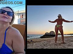 Lisa Aranha performs on the stairs