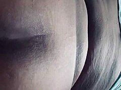 Curvy ebony bbw model bends over in doggystyle pose for photoshoot