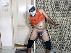 Intense black cock handjob in various positions!