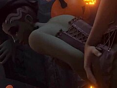 Sombra bends over for doggystyle.