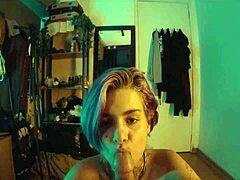 A skinny guy enjoys a sloppy suck on his dick in this casual tale.