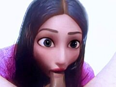 deepthroat blowjob session with intense sucking