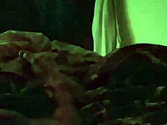 Amateur ebony woman gives handjob and attempts to swallow long black cock in homemade video