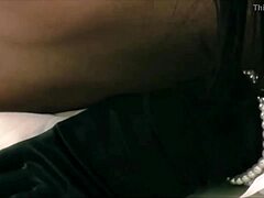 Aletta Teases in Gloves and Stockings with Brunette Charm