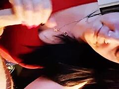 Slut sucks cock then gets fucked doggystyle