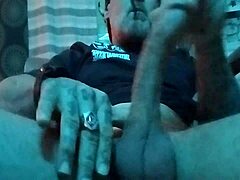 Jack hammer handles monster cock with intense gay masturbation