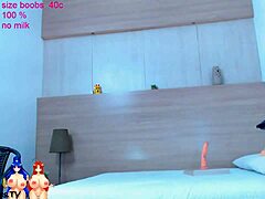 blonde chubby busty girl masturbates on cam suggestively