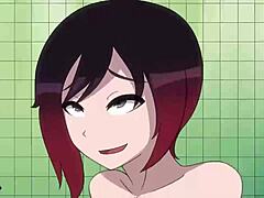 rose feels exhausted after her intense workout, but ready for more in this hentai scene.