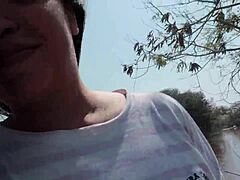 Cute Sexy Latina Spots Me on Beach Then Quickly Goes for Intense Cum-Filled Action in Public