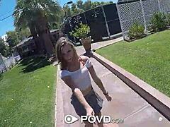 Povd Blonde Anya Olsen Deepthroat Scene