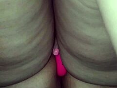 Masturbating with toys in private moment