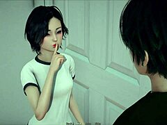 My bully turns into my lover, teasing with small tits in this game