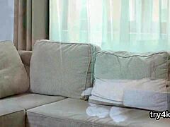 Watch this cute teen blow cock in POV before her slim pussy gets screwed?