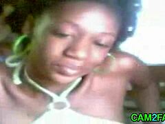 Ebony Girl Masturbates On Webcam!