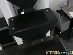 teen stepsis gets face creamed in pov