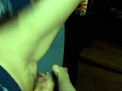 My friend pleasures herself with a big cock in mind