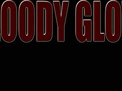 blonde woman in intriguing boxing gloves setup