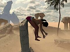 lara and sheva as dorky explorers with ripped clothes 😄