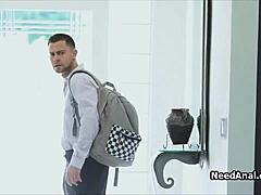 curvy blonde teen 18+ craves deep anal from her roomie in a rough homemade scene