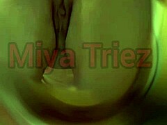 miya triez performs teasing strip tease with pov fucking