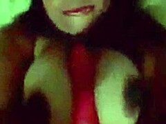 Colombiana showcases her big tits and deepthroat skills