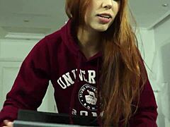 my stepsister redhead sucking my cock 😏 will she let me fuck?