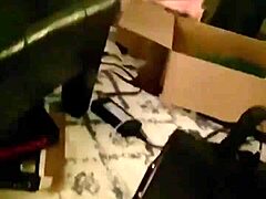 sexy african mama with huge tits plays rough with big european cock in missionary