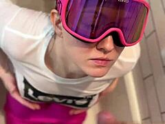 Dickflash Bathroom Adventure Cum on Face