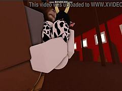 Wow, Cow Girl Riding and Getting Fucked by Bull!