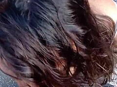 Latina Brazilian Amateur Sucks and Offers Pussy on Outdoor Porch