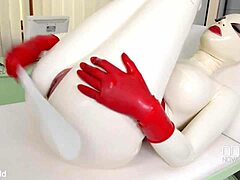 British Curvy Goddess In Latex Heels Self-Spanks And Masturbates Solo