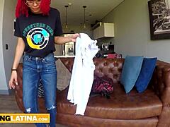 melissa mocosa moans loudly on her first massive cock