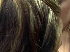 Brunette lesbian fulfills blonde's dildo fantasy