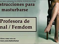 Spanish teacher gives anal femdom instructions, no hands!