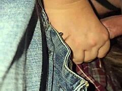 the milf gave a full blowjob at the concert in the truck