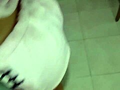 Linda, the beautiful latina stepdaughter, enjoys me cumming in her huge ass during homemade fetish session.