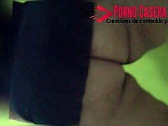 Mature Latina DANCES seductively, UNDRESSING to reveal big butt.