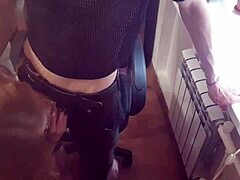 bent over babe in public outdoor cosplay costumes rides and blows amateurs with pussy action