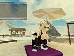 Blonde New Zealander Gets Anal Sex And Blowjob