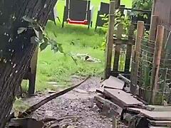 Chicken Feeding Station with Cool Tattoos and Inked Girls