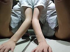 Intensely fucking stepsister in her uniform