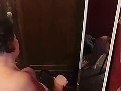 Big ass milf enjoys subtle dildo chair ride leading to quiet climax