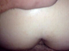 Fuck wife's tight ass with anal creampie