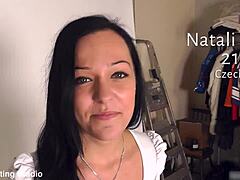 Teenie cumming hard on big dick! Watch her explode in passion.