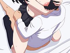 Oh wow, the schoolgirl with big tits rides the otaku and gets creampied!